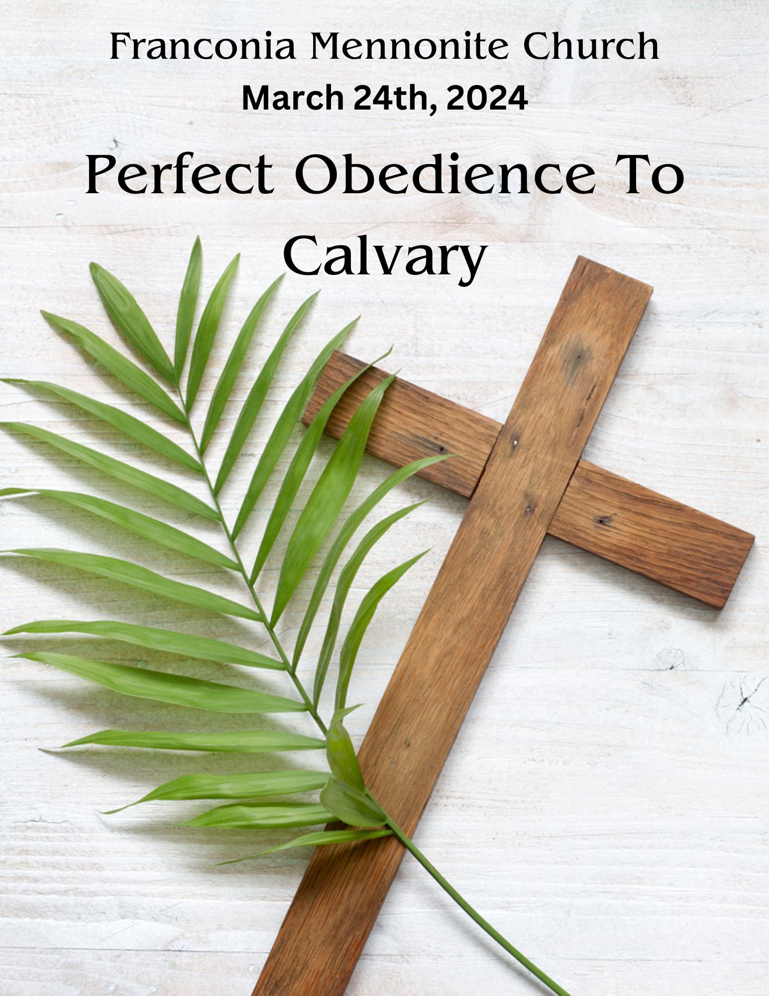 Perfect Obedience To Calvary