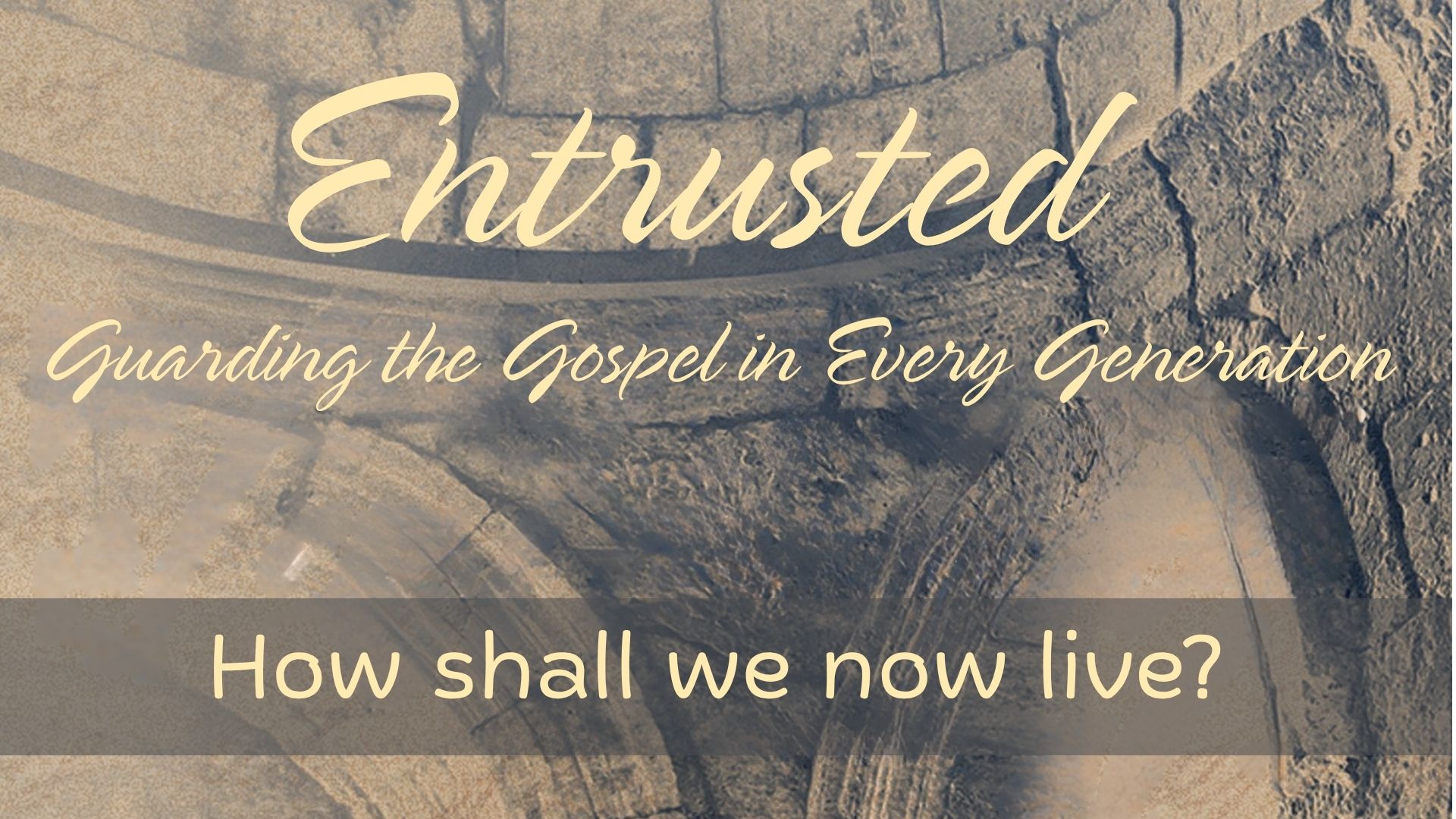 “How shall we now live?”